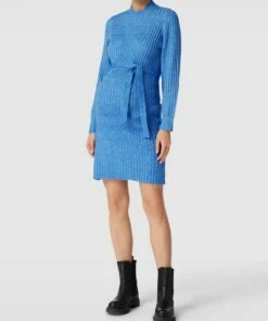 Mamalicious Strickkleid Inklusive Taillengürtel - Ozean Blau