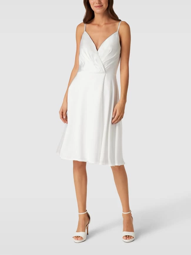 Luxuar Cocktailkleid In Wickel-Optik - Offwhite 1 Luxuar Cocktailkleid In Wickel-Optik - Offwhite