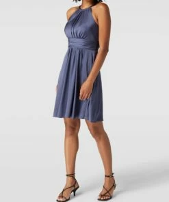 Jake*s Cocktail Cocktailkleid Mit Amerikanischem Ausschnitt - Rauchblau