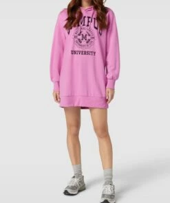 Only Sweatkleid Mit Motiv-Applikation - Pink