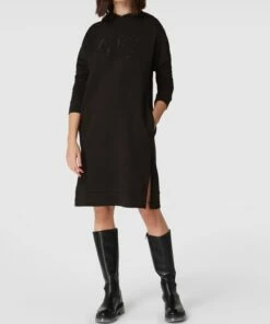 HUGO Langärmeliges Sweatkleid Mit Kapuze Modell 'Damiane' - Schwarz