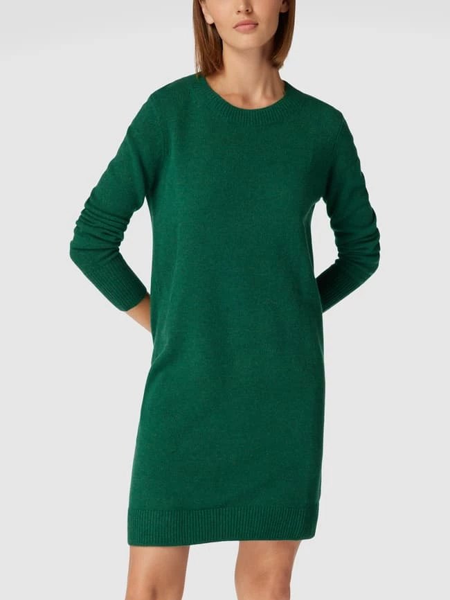 Christian Berg Woman Knielanges Strickkleid Mit Geripptem Rundhalsausschnitt - Dunkelgrün 4 Christian Berg Woman Knielanges Strickkleid Mit Geripptem Rundhalsausschnitt - Dunkelgrün – Bild 4