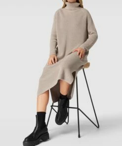 Marc O'Polo Strickkleid In Midilänge - Kitt Meliert