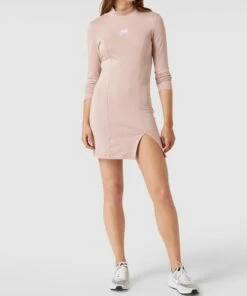 Nike Langärmeliges Sweatkleid Mit Logo-Stitching - Hellrosa