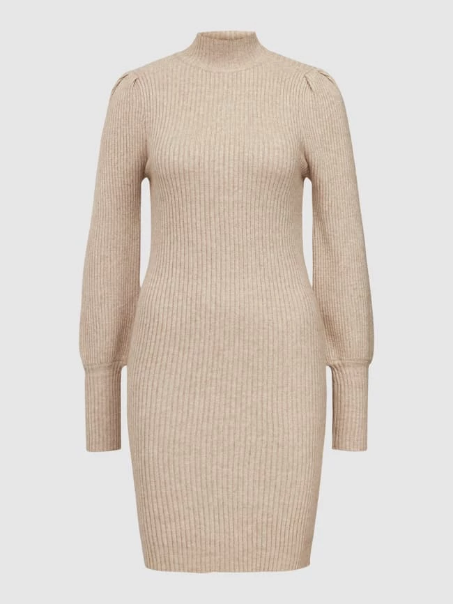 Only Strickkleid Mit Stehkragen Modell 'KATIA' - Beige 2 Only Strickkleid Mit Stehkragen Modell 'KATIA' - Beige – Bild 2