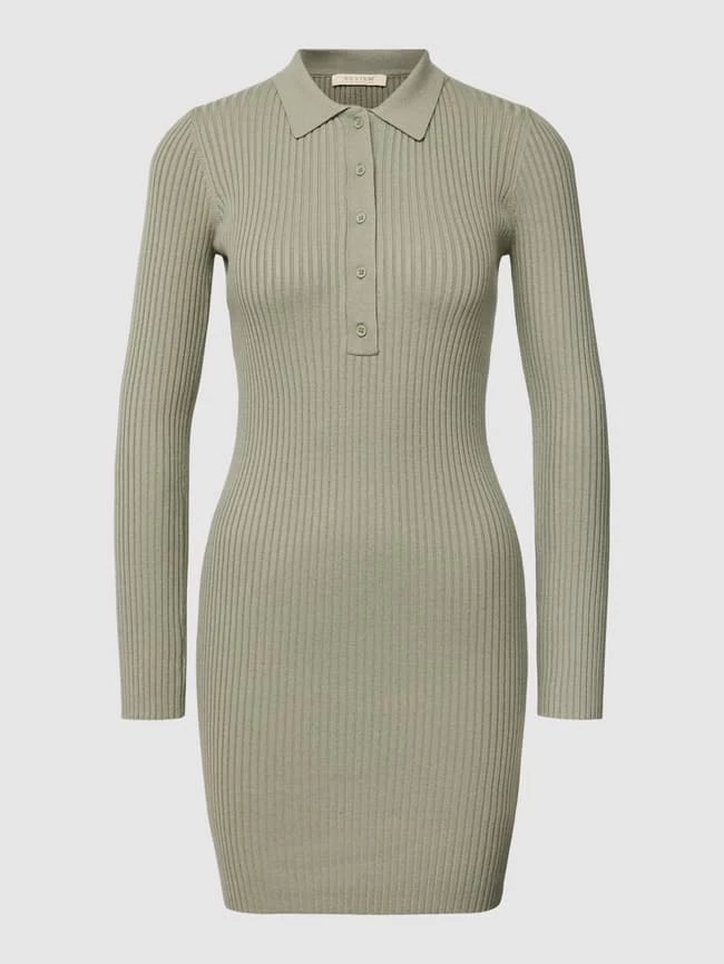 REVIEW Strickkleid Mit Umlegekragen - Olivgrün 2 REVIEW Strickkleid Mit Umlegekragen - Olivgrün – Bild 2