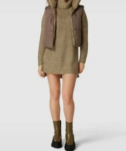 Only Strickkleid Mit Rollkragen Modell 'VENEDA' - Schilf