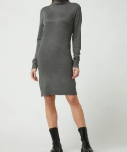 Saint Tropez Strickkleid Aus Viskosemischung Modell 'Mila' - Anthrazit