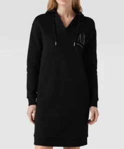 ARMANI EXCHANGE Knielanges Sweatkleid Mit Label-Print - Schwarz -Rock Geschäft 6kq48cak74p32kika9750j1ga54kgh289op5akq78t8k2iqk99230jq9al6jadqm60o5chpl91446dq3613j4ob4cos3coj361gm4e1k74oj8o9p6dh62chl61j30p326tijip8