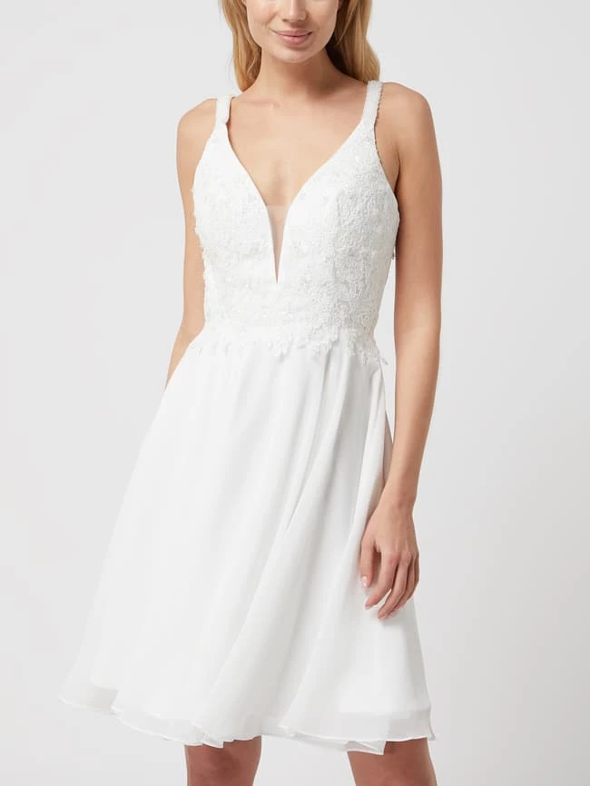 Luxuar Cocktailkleid Mit Herz-Ausschnitt - Offwhite 4 Luxuar Cocktailkleid Mit Herz-Ausschnitt - Offwhite – Bild 4