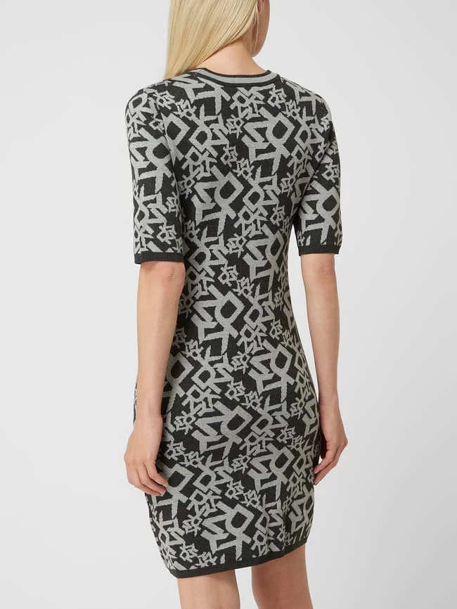DKNY Strickkleid Aus Rayonmischung - Mittelgrau 5 DKNY Strickkleid Aus Rayonmischung - Mittelgrau – Bild 5