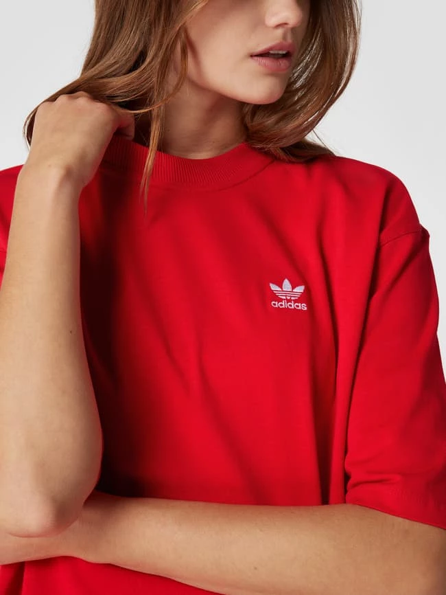 Adidas Originals Kurzärmeliges Sweatkleid Mit Label-Details - Rot 3 Adidas Originals Kurzärmeliges Sweatkleid Mit Label-Details - Rot – Bild 3