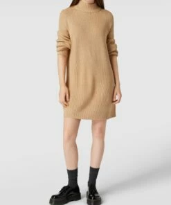 Noisy May Strickkleid In Grobstrick - Offwhite Meliert