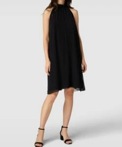 Swing Cocktailkleid Mit Neckholder - Schwarz
