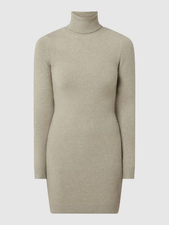 REVIEW Strickkleid Mit Rollkragen - Stein Meliert 2 REVIEW Strickkleid Mit Rollkragen - Stein Meliert – Bild 2