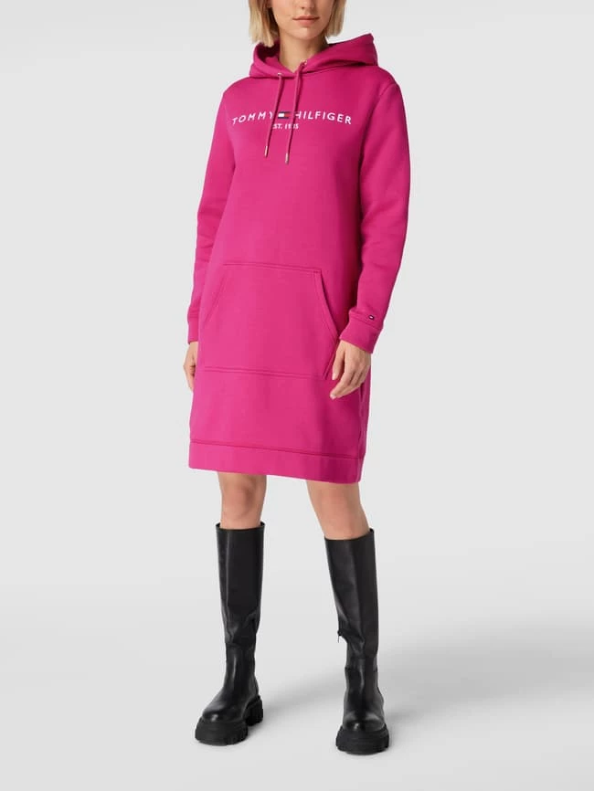Tommy Hilfiger Sweatkleid Mit Logo-Stitching - Pink 1 Tommy Hilfiger Sweatkleid Mit Logo-Stitching - Pink