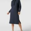 Jake*s Casual Sweatkleid In Midilänge Mit Kapuze - Dunkelblau