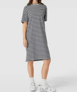 Lacoste Sweatkleid Mit Streifenmuster - Marineblau