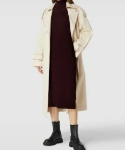 Saint Tropez Strickkleid Mit Rollkragen - Bordeaux Rot