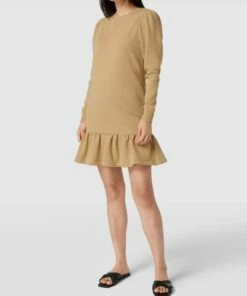 Lauren Ralph Lauren Sweatkleid Mit Label-Stitching Modell 'ZOALTIN' - Camel