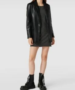 REVIEW Strickkleid Mit U-Boot-Ausschnitt - Anthrazit Meliert