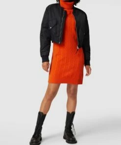 Polo Ralph Lauren Strickkleid Mit Zopfmuster - Orange
