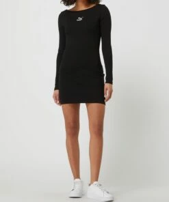 PUMA PERFORMANCE Shirtkleid Mit Rippenstruktur - Schwarz