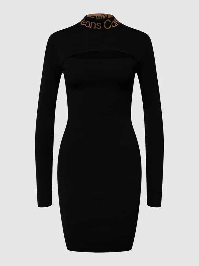 Calvin Klein Jeans Minikleid Mit Cut Out Modell 'INTARSIA' - Schwarz 2 Calvin Klein Jeans Minikleid Mit Cut Out Modell 'INTARSIA' - Schwarz – Bild 2