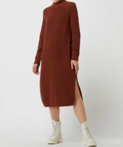 Marc O'Polo Denim Strickkleid Aus Baumwolle - Rostrot