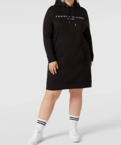 Tommy Hilfiger Curve PLUS SIZE Sweatkleid Mit Label-Details - Schwarz