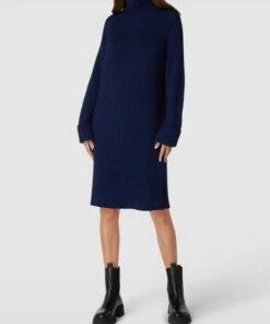 Drykorn Strickkleid In Ripp-Optik Modell 'ARWENIA' - Marineblau