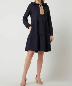 BETTY & CO WHITE Sweatkleid Mit Kapuze - Marineblau