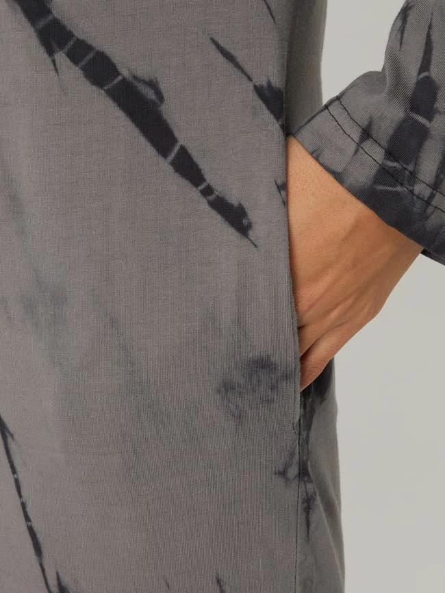 URBAN CLASSICS Sweatkleid Im Batik-Look - Dunkelgrau 3 URBAN CLASSICS Sweatkleid Im Batik-Look - Dunkelgrau – Bild 3