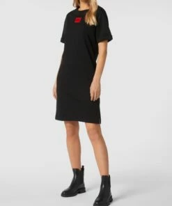 HUGO Sweatkleid Mit überschnittenen Schultern Modell 'Meyle' - Schwarz