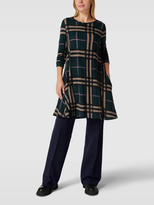 Apricot Strickkleid Mit Glencheck-Muster In Minilänge - Khaki 1 Apricot Strickkleid Mit Glencheck-Muster In Minilänge - Khaki