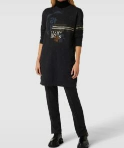 Marc Cain Sweatkleid Mit Effektgarn - Dunkelblau