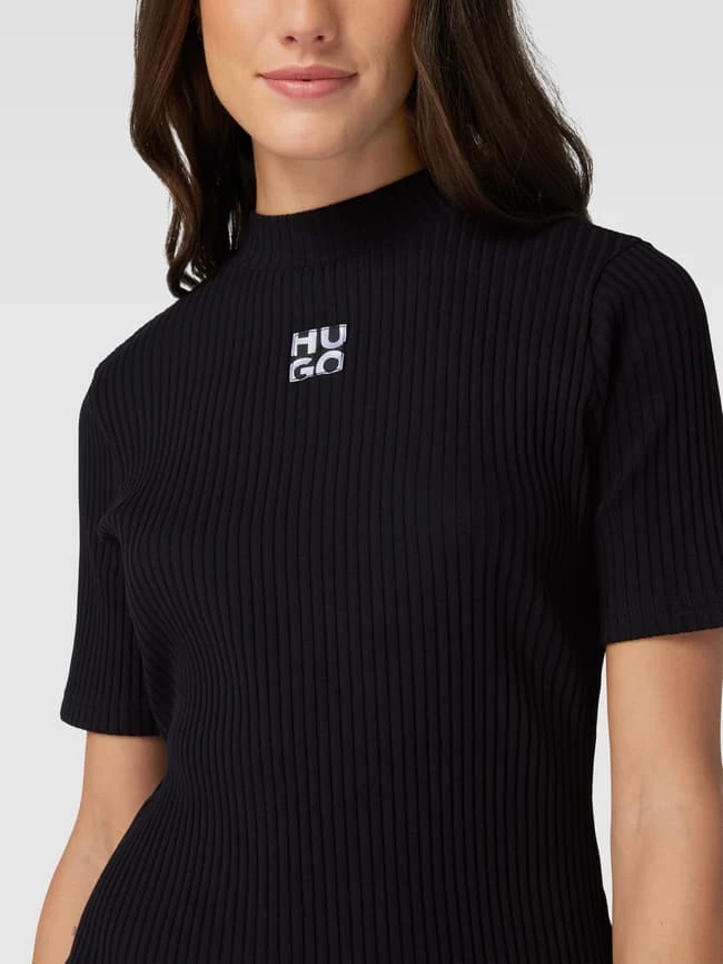 HUGO Sweatkleid In Ripp-Optik Modell 'Narcissa' - Schwarz 3 HUGO Sweatkleid In Ripp-Optik Modell 'Narcissa' - Schwarz – Bild 3