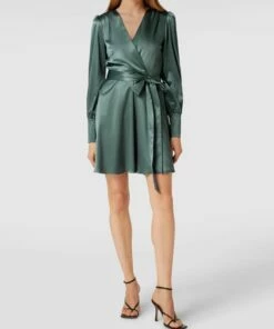Dragana Stankovic Minikleid In Wickel-Optik - Dunkelgrün