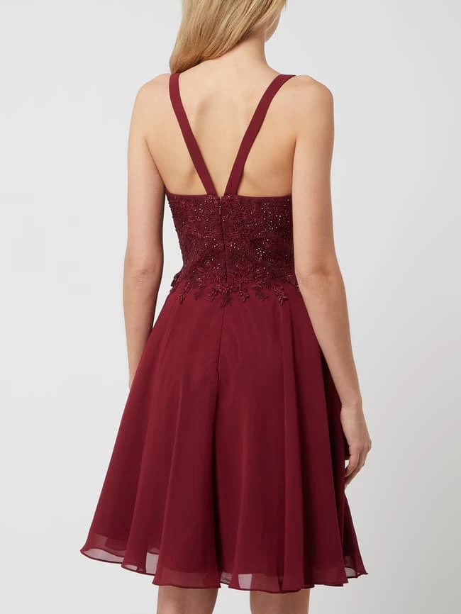 Luxuar Cocktailkleid Mit Herz-Ausschnitt - Dunkelrot 5 Luxuar Cocktailkleid Mit Herz-Ausschnitt - Dunkelrot – Bild 5