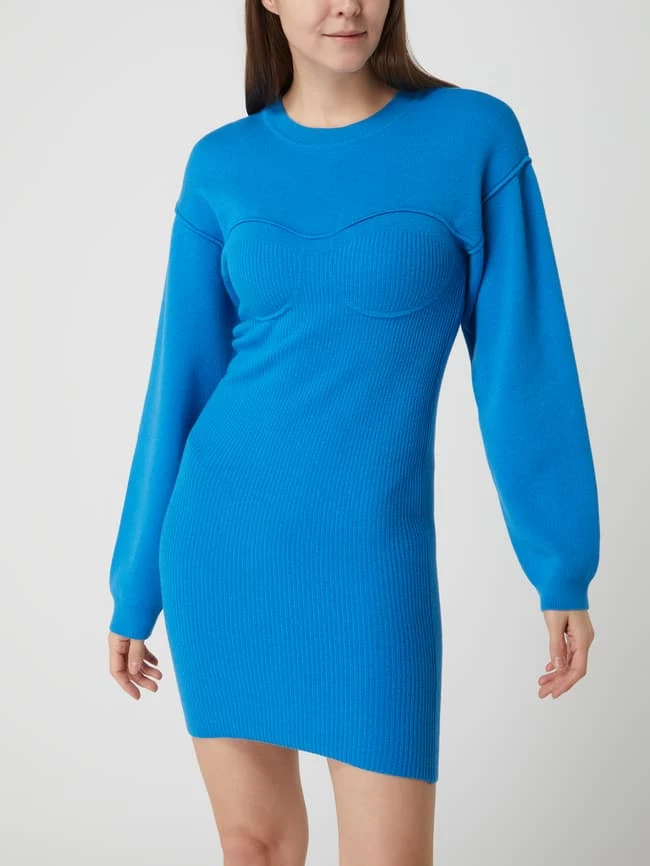 Mango Strickkleid Aus Viskosemischung - Ozean Blau 4 Mango Strickkleid Aus Viskosemischung - Ozean Blau – Bild 4