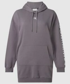 Calvin Klein Jeans Plus PLUS SIZE Sweatkleid Mit Kapuze - Mittelgrau