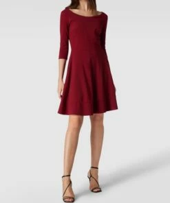 Paradi Cocktailkleid Mit U-Boot-Ausschnitt - Rot