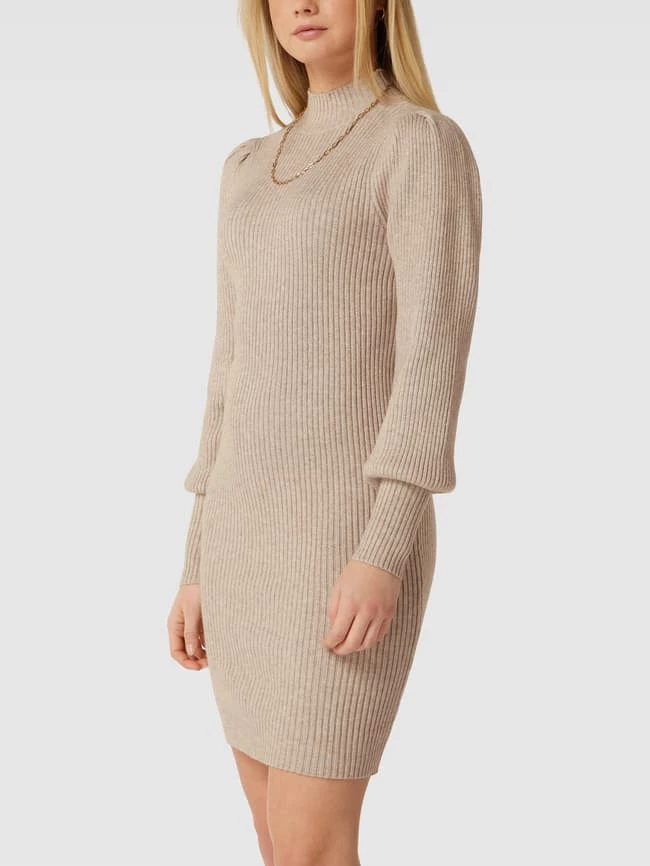 Only Strickkleid Mit Stehkragen Modell 'KATIA' - Beige 4 Only Strickkleid Mit Stehkragen Modell 'KATIA' - Beige – Bild 4