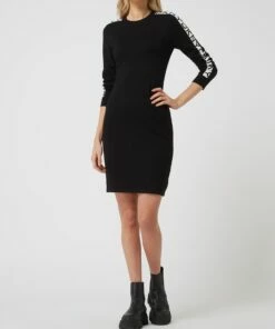DKNY Strickkleid Aus Rayonmischung - Schwarz