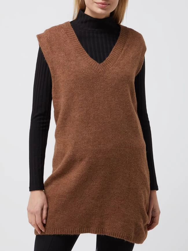 Noisy May Strickkleid Mit V-Ausschnitt Modell 'Son' - Camel 4 Noisy May Strickkleid Mit V-Ausschnitt Modell 'Son' - Camel – Bild 4