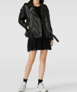 Only Strickkleid Mit Rundhalsausschnitt Modell 'ALMA' - Schwarz