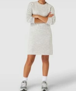 Pieces Kleid In Strick-Optik Modell 'ELLEN' - Offwhite