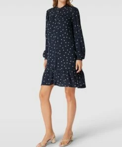 Jake*s Casual Minikleid Mit Polka Dots - Dunkelblau