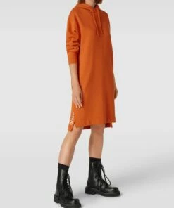 S.Oliver RED LABEL Sweatkleid Mit Statement-Print - Orange