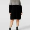 ONLY CARMAKOMA PLUS SIZE Strickkleid In Knielänge Modell 'CARLAURA' - Mittelgrau Meliert